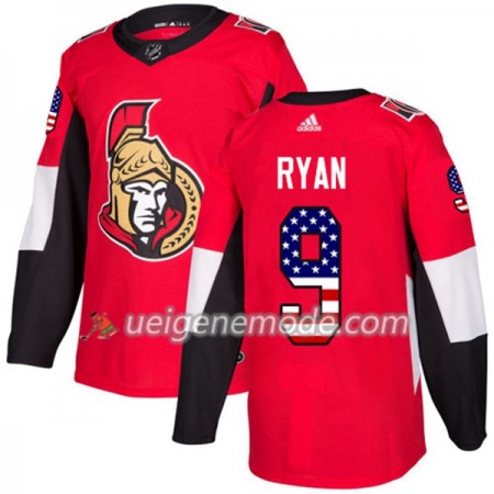 Herren Eishockey Ottawa Senators Trikot Bobby Ryan 9 Adidas 2017-2018 Rot USA Flag Fashion Authentic